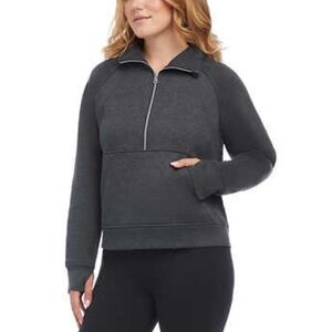 S: Danskin Half Zip Funnel neck top
